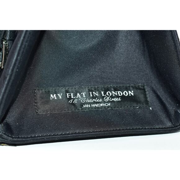 My Flat in London Pink Scottie Dog Tote Bag Black Quilted  My Flat in London Pink Scottie Dog Tote Bag Black Quilted Chain Strap Crystal
